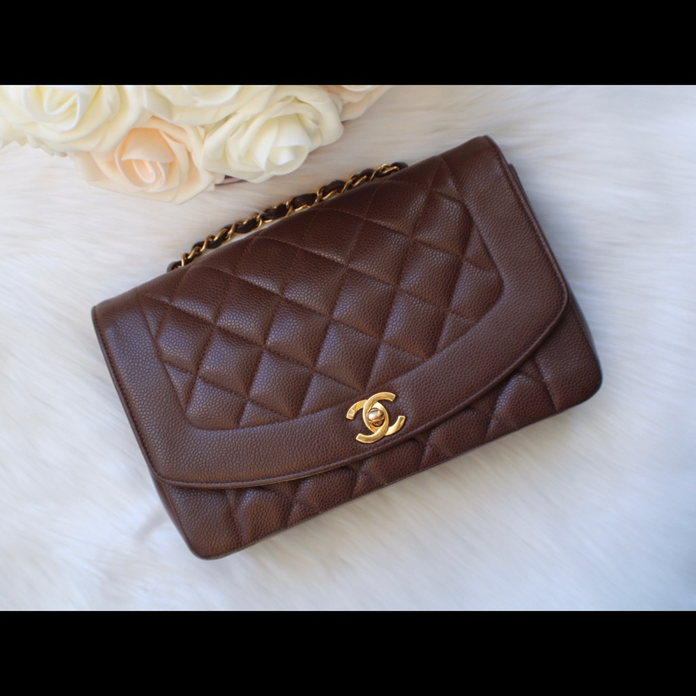 ❌SOLD❌Chanel Caviar Diana Cocoa Brown w/ 24k GHW